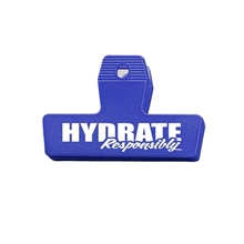 aerial view a royal blue mini bag clip with magnet, image 1 of 2