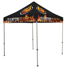 aerial view a white 8 deluxe tent kit (full - bleed dye sublimation), image 1 of 10