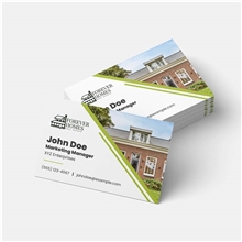 aerial view a white standard business card (front) - 3.5 x 2, image 1 of 2