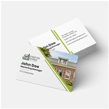 aerial view a white uncoated business card (both sides) - 3.5 x 2, image 1 of 2