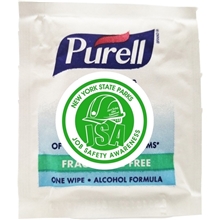 a white purell anti - bacterial wipes with custom label