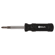 aerial view a black 6- in -1 screwdriver, image 1 of 2
