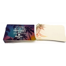 a custom soft touch uv coating postcard (both sides)