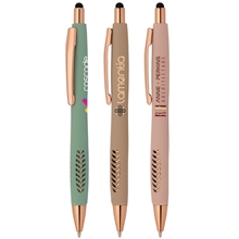 a group of avalon softy rose gold designer pen w / stylus - colorjet