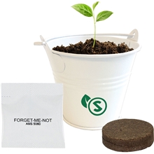 aerial view a group of bucket o blossoms planter kit, image 1 of 8