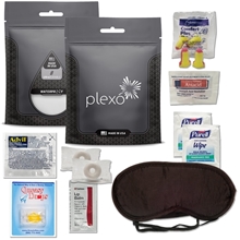 aerial view a black ultimate hangover recovery kit, image 1 of 2