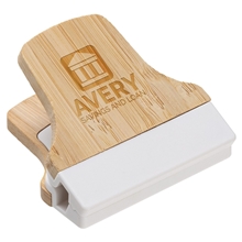 aerial view a as shown custom bamboo magnetic power clip, image 1 of 4