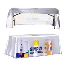 a white standard table cover with open back 6