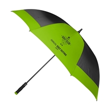 aerial view a black/lime shed rain(tm) wedge 60 auto - open golf umbrella, image 1 of 2