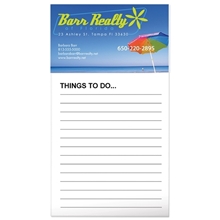 aerial view a white good value(tm) business card magnet with 50- sheet notepad, image 1 of 3