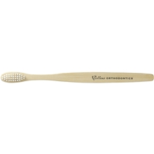 aerial view a natural eco - friendly bamboo toothbrush, image 1 of 6
