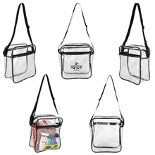 aerial view a group of clear stadium tote bag, image 1 of 4
