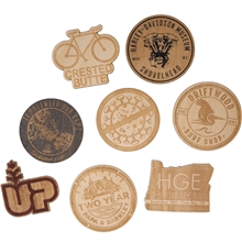 a group of wood stickers 3 x 3