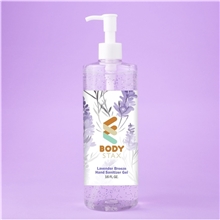 a blue beads with lavender breeze moisturizing sanitizer with beads 16 oz, pump