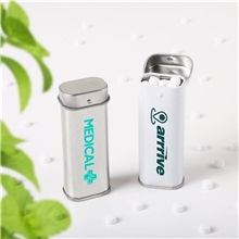 aerial view a group of customizable tall mint tin, image 1 of 3
