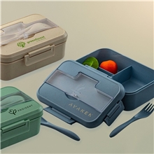 a group of wheat straw lunch box set