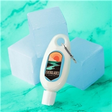aerial view a group of quench hand and body lotion 2 ounce tottle bottle, image 1 of 3