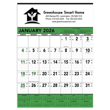 a green-black commercial contractor calendar green black 2026