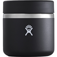 aerial view a black hydro flask insulated food jar 20oz, image 1 of 7