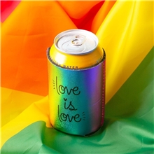 aerial view a group of metallic neoprene can cooler, image 1 of 5