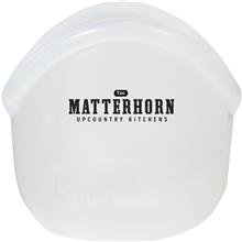 aerial view a clear food huggers reusable silicone hugger bag(r) 13oz, image 1 of 3