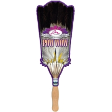 a group of broom feather sandwiched hand fan - paper products