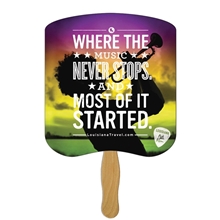 a group of bread slice hand fan full color (2 sides) - paper products