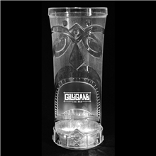 aerial view a group of 15 oz 5- light plastic tiki style cup, image 1 of 2