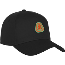 aerial view a black (995) unisex composite ballcap, image 1 of 3