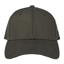 aerial view a black olive (084) wolverine grey claw label 6 panel cap, image 1 of 5
