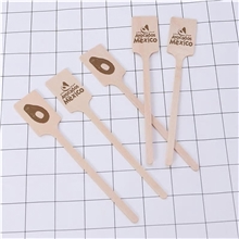 aerial view a natural wood eco - conscious wood stir sticks, image 1 of 2