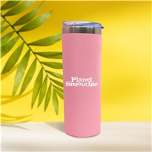 a group of 22 oz rubberized stainless steel slim tumbler