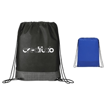 a group of crossweave heat sealed drawstring bag