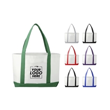 aerial view a group of large canvas tote bag - 11.25 x 18 x 3.75, image 1 of 2