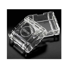 aerial view a clear augustus snack storage optically perfect box, image 1 of 2