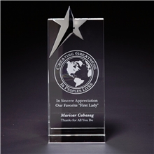 aerial view a clear skyward star large optically perfect award, image 1 of 2