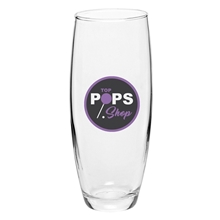 aerial view a clear 9 oz arc perfection cachet stemless champagne flutes, image 1 of 2