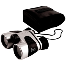 aerial view a black/silver dual tone binocular, image 1 of 2