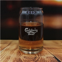 a group of 16 oz beer can glass - usa, laser, standard