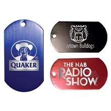 a group of dog tag with 4 1/2 ball chain, laser engraved
