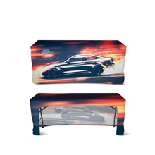 a group of displaysplash 6 fitted open back table cover