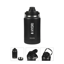 a group of icool(r) mariposa 64 oz double wall stainless steel jug w / bowl