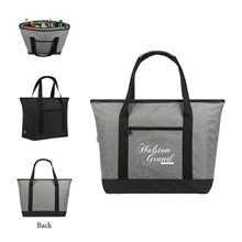 a group of shoreline rpet 24- can cooler tote bag