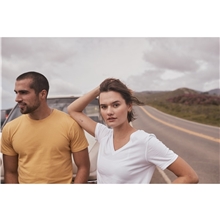 a group of womens american giant classic cotton v - neck t - shirt