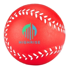 aerial view a red promotional team spirit baseball stress ball, image 1 of 2