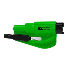 aerial view a lime green resqme(r) auto safety tool, image 1 of 2
