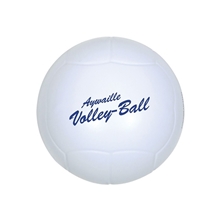 aerial view a white volleyball shape stress ball, image 1 of 2