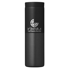 aerial view a black north end jaq 20oz vacuum insulated stainless steel tumbler, image 1 of 3