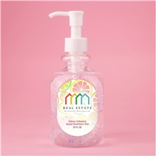 a blue beads with citrus infusion hand sanitizer with moisturizing beads 10 oz