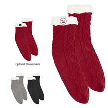 a group of cozy cable knit slipper socks